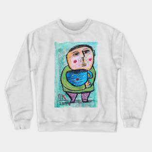 Boy with cup Crewneck Sweatshirt